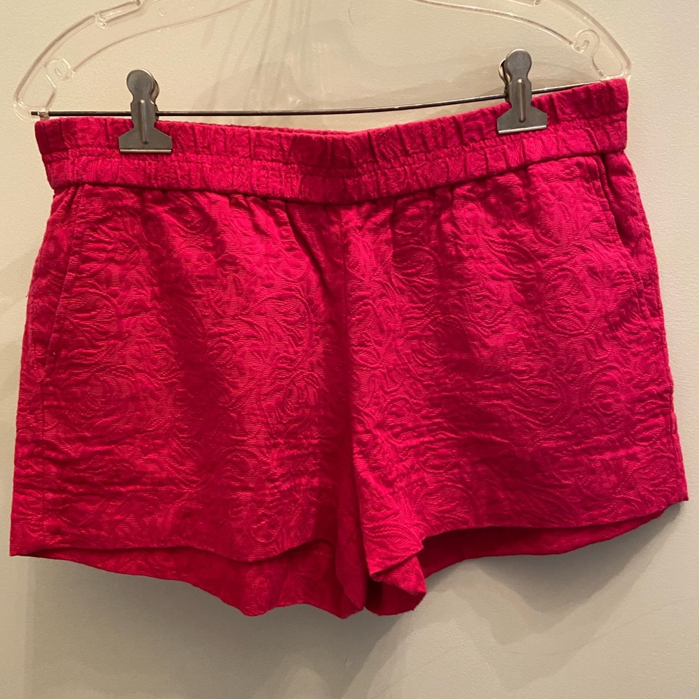 J. Crew brocade shorts.